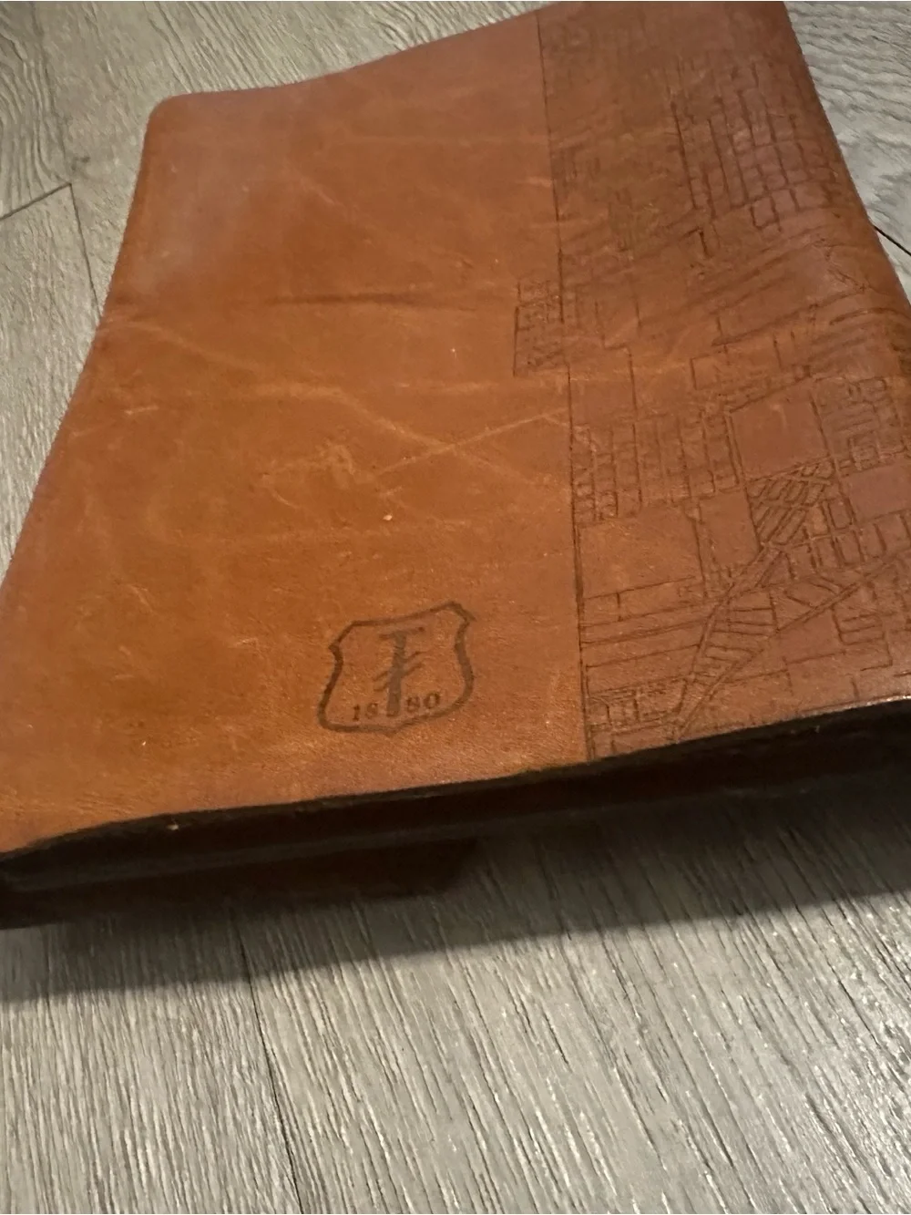 Tactile Craftworks Leather Milwaukee Map Journal Lined Moleskin Notebook